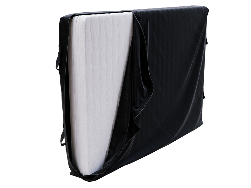 Mattress protective cover for storing and moving