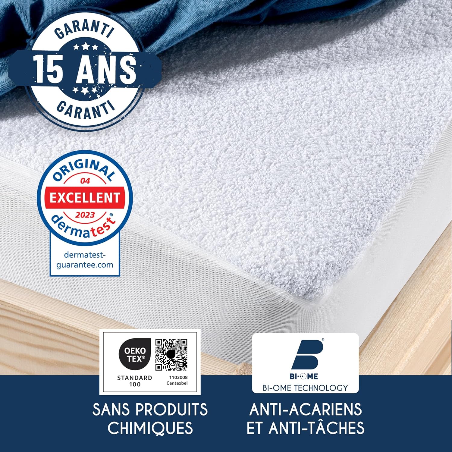 Dreamzie Protege Matelas 90x190 Imperméable - pour Matelas 90 x 190cm - Alèse certifiée Oeko-TEX Hypoallergénique