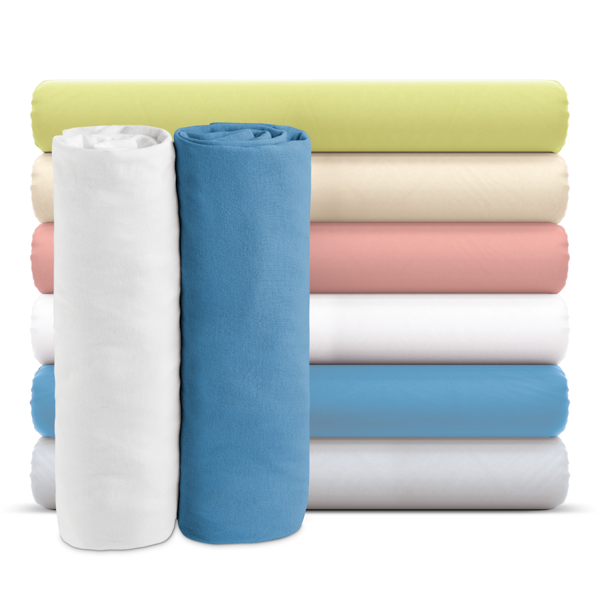 Lot de 2 drap housse coton jersey enfant