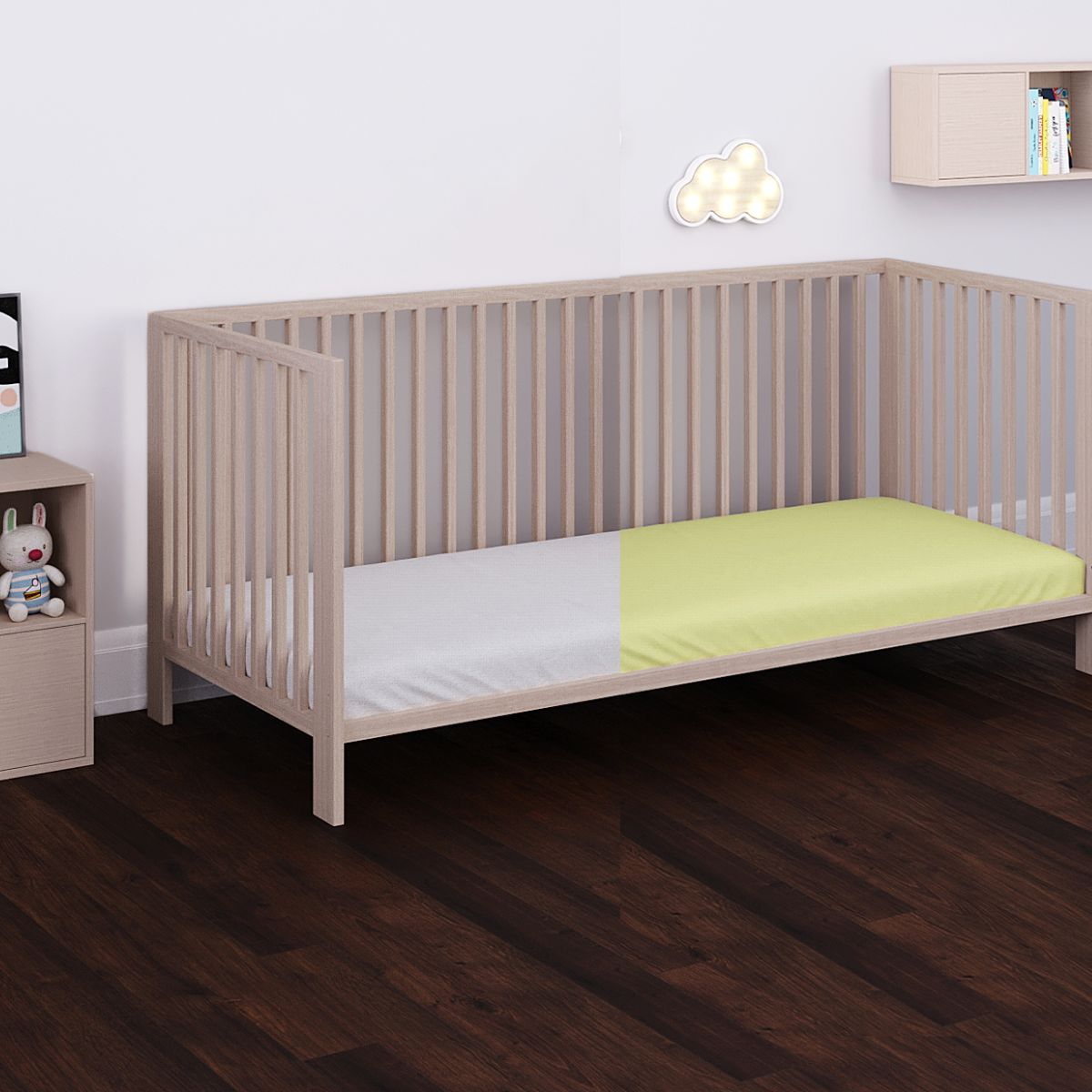 Lot de 2 drap housse coton jersey enfant